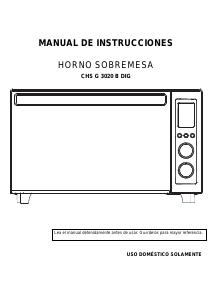 Manual Corberó CHS G 3020 B DIG Oven