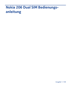 Bedienungsanleitung Nokia 206 Dual SIM Handy