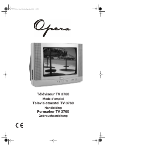 Mode d’emploi Opera TV 3760 Téléviseur