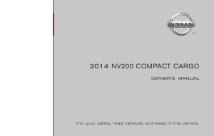 Handleiding Nissan NV200 Compact Cargo (2014)