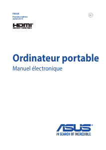 Mode d’emploi Asus GL771 Ordinateur portable