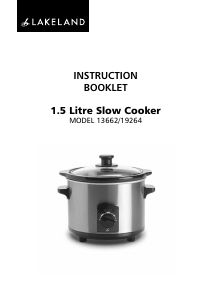 Handleiding Lakeland 13662 Slowcooker