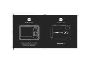 Mode d’emploi Konica-Minolta DiMAGE X1 Appareil photo numérique