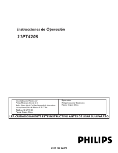 Manual de uso Philips 21PT4205 Televisor