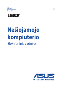 Vadovas Asus ROG G751JL Nešiojamasis kompiuteris