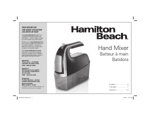 Manual de uso Hamilton Beach 62620 Batidora de varillas