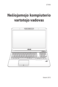 Vadovas Asus ROG G75VX Nešiojamasis kompiuteris