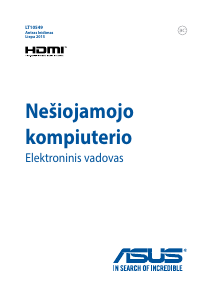 Vadovas Asus ROG GL552VL Nešiojamasis kompiuteris
