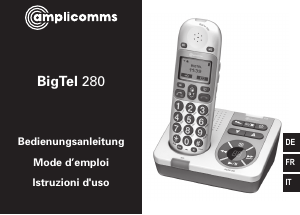 Mode d’emploi Amplicomms BigTel 280 Téléphone sans fil