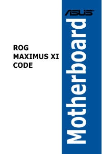 Handleiding Asus ROG MAXIMUS XI CODE Moederbord