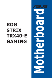 Handleiding Asus ROG STRIX TRX40-E Gaming Moederbord