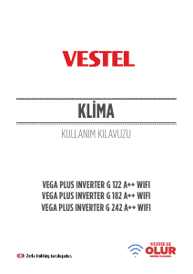 Kullanım kılavuzu Vestel Vega Plus Inverter G 242 A++ WiFi Klima