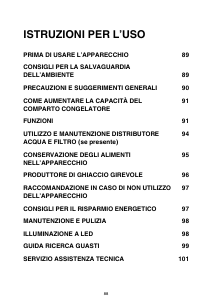 Manuale Whirlpool WBA43282 NF IX Frigorifero-congelatore