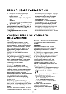 Manuale Whirlpool WBE3322 A+NFXL AQUA Frigorifero-congelatore