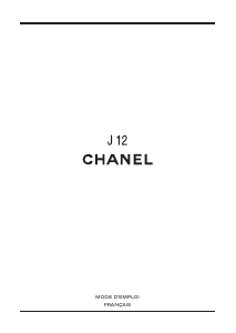 Mode d’emploi Chanel J12 Montre