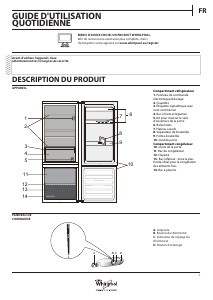 Mode d’emploi Whirlpool BLF 5001 OX Réfrigérateur combiné