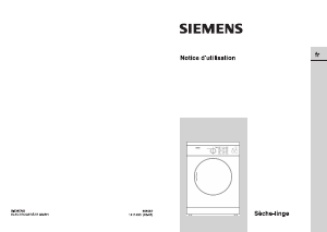 Mode d’emploi Siemens WTXL1000FG Sèche-linge