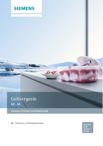Bedienungsanleitung Siemens GC23MVW20N Gefrierschrank
