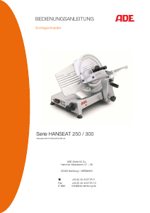Bedienungsanleitung ADE Hanseat 250 Allesschneider