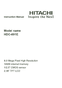 Handleiding Hitachi HDC-891E Digitale camera