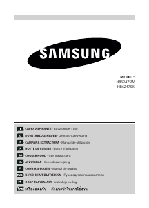 Manual Samsung HB6247SW/XST Cooker Hood