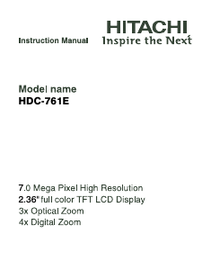 Handleiding Hitachi HDC-761E Digitale camera