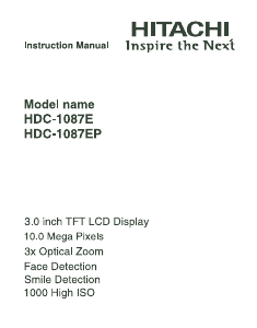 Handleiding Hitachi HDC-1087E Digitale camera