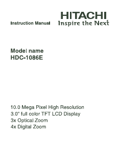 Handleiding Hitachi HDC-1086E Digitale camera
