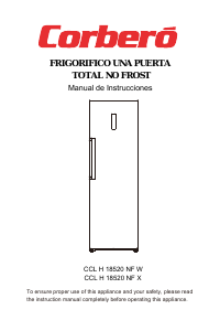 Manual de uso Corberó CCLH18520NFX Refrigerador