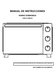 Manual Corberó CHS G 2020 B Oven
