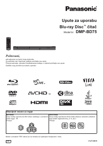 Priručnik Panasonic DMP-BD75 Blu-ray reproduktor