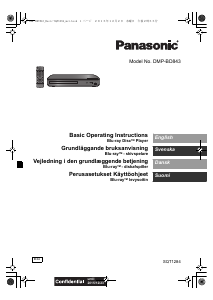Manual Panasonic DMP-BD843 Blu-ray Player
