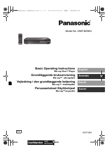 Bruksanvisning Panasonic DMP-BD843EG Blu-ray spelare