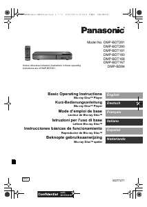 Használati útmutató Panasonic DMP-BDT181 Blu-ray lejátszó