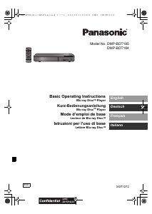 Bedienungsanleitung Panasonic DMP-BDT184 Blu-ray player