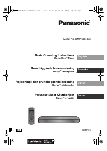 Käyttöohje Panasonic DMP-BDT363EG Blu-ray-soitin