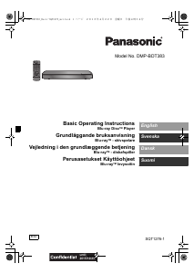 Käyttöohje Panasonic DMP-BDT383EG Blu-ray-soitin