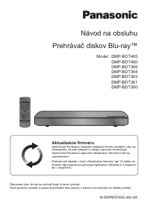 Návod Panasonic DMP-BDT465EG Blu-ray prehrávač
