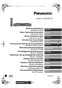 Handleiding Panasonic DMP-BDT700EG Blu-ray speler