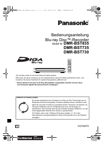 Bedienungsanleitung Panasonic DMR-BST730EG Blu-ray player