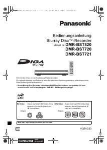 Bedienungsanleitung Panasonic DMR-BST820EG Blu-ray player