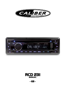 Handleiding Caliber RCD231 Autoradio