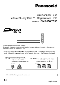 Manuale Panasonic DMR-PWT535 Lettore blu-ray