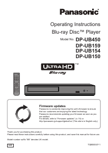 Handleiding Panasonic DP-UB150 Blu-ray speler