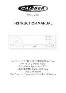 Handleiding Caliber RCD266 Autoradio