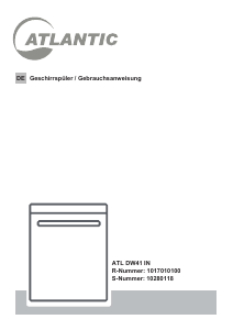 Bedienungsanleitung Atlantic ATL DW41 IN Geschirrspüler