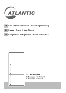 Bedienungsanleitung Atlantic ATLKGKW178E Kühl-gefrierkombination