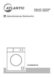 Bedienungsanleitung Atlantic ATLWM80W10D Waschmaschine