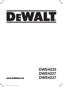 Εγχειρίδιο DeWalt DWE4233 Γωνιακός τροχός