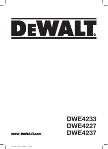 Manual DeWalt DWE4227 Angle Grinder